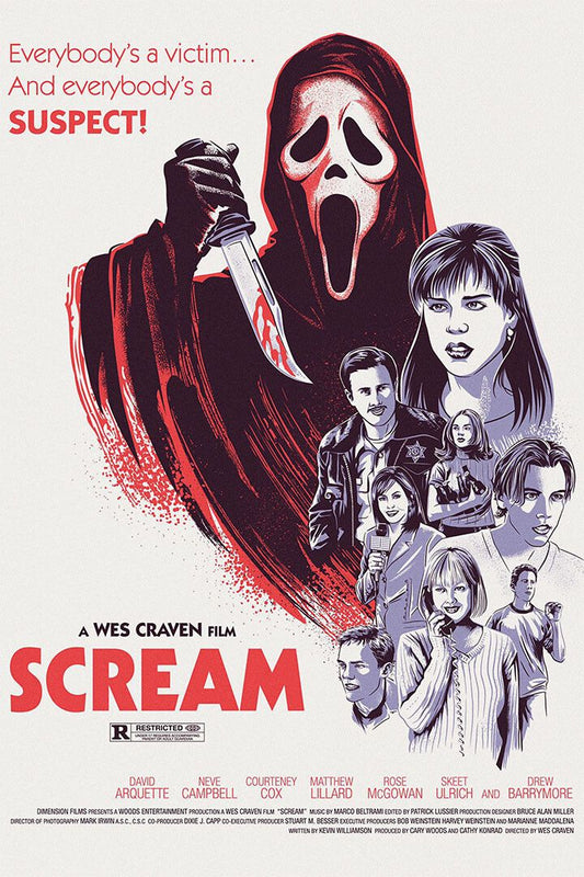 Scream Movie Horror Thriller Print Painting Jigsaw Puzzle