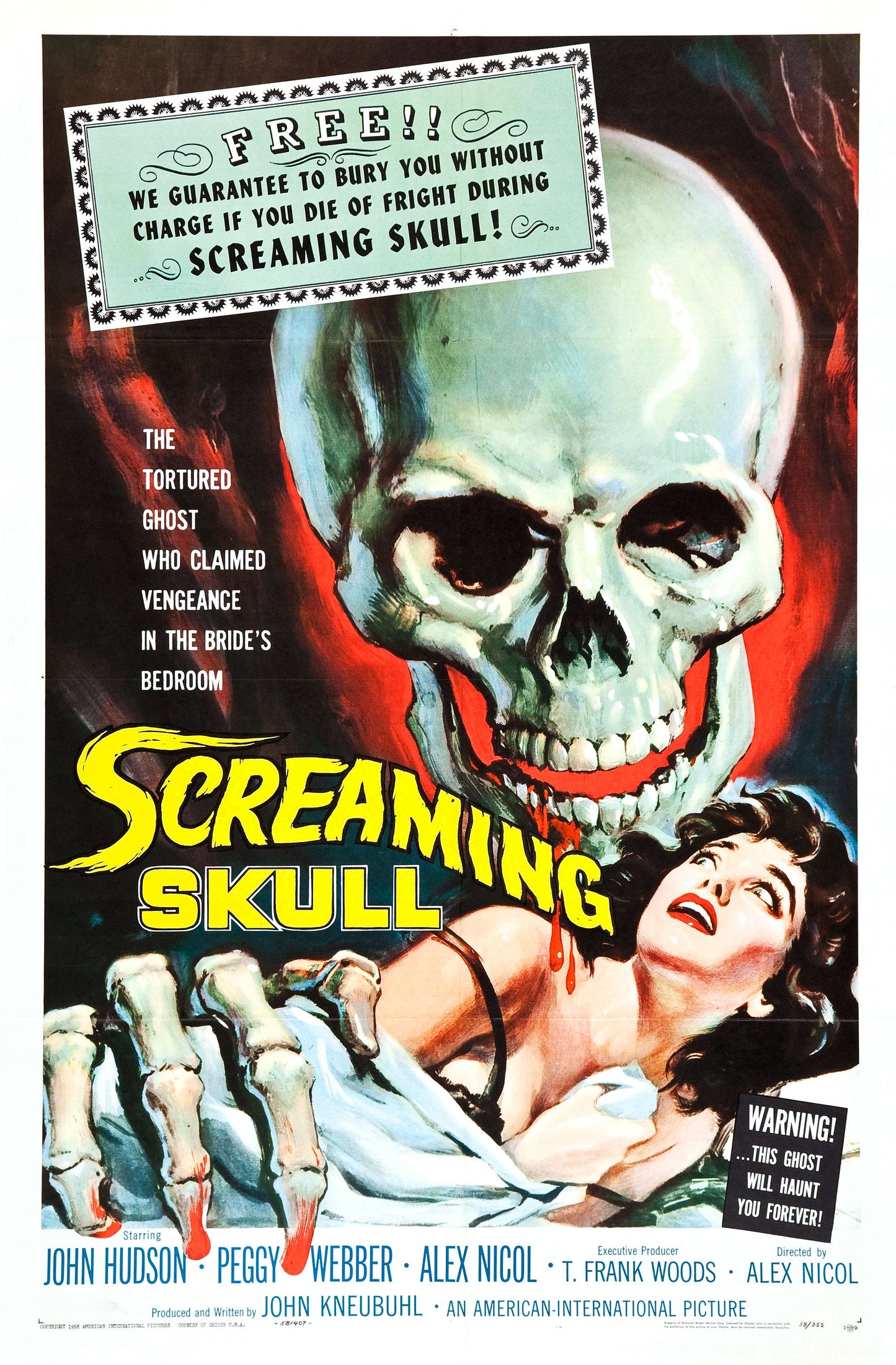 Screaming Skull 01 Movie Magnet
