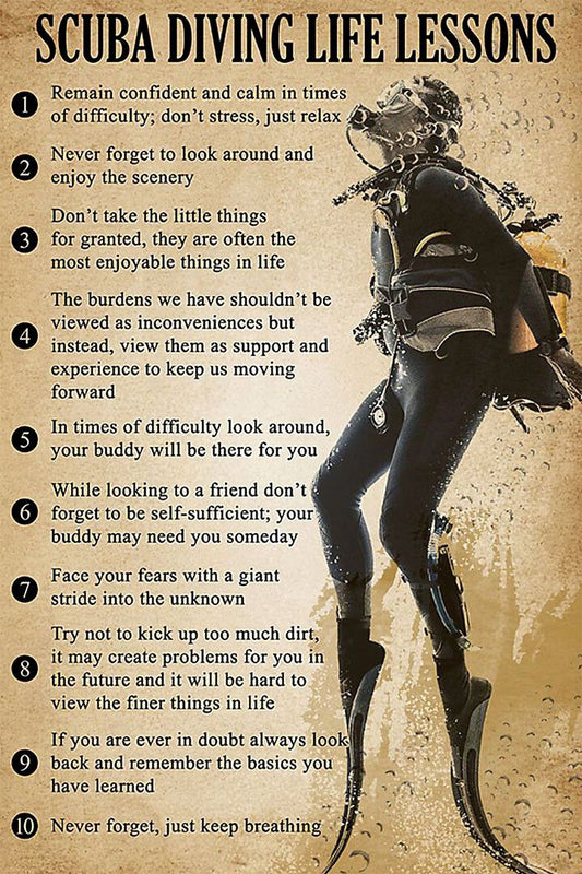 Scuba Diving Life Lessons Water Underwater Sports Jigsaw Puzzle