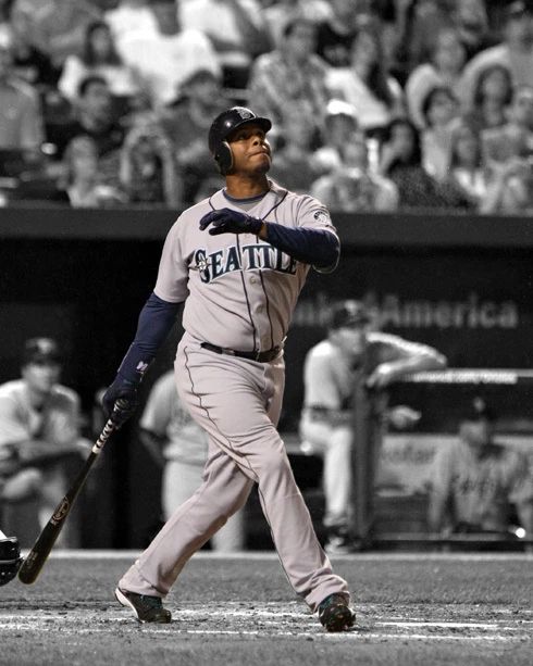 Seattle Mariners Ken Griffey Jr Glossy Keychain Print Spotlight Keychain