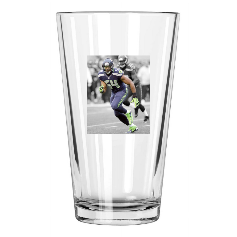 Seattle Seahawks Bobby Wagner Photo Spotlight Football Pint Beer Drinking Glass