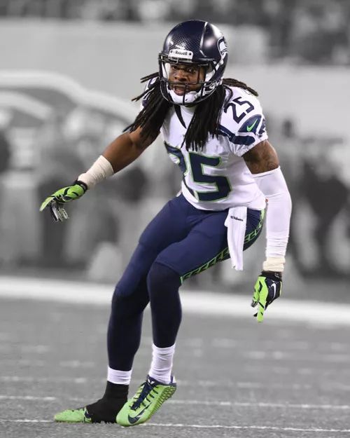 Seattle Seahawks Richard Sherman Glossy Photo Spotlight Football Poster 1