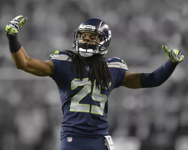 Seattle Seahawks Richard Sherman Glossy Keychain Spotlight Football Keychain 2