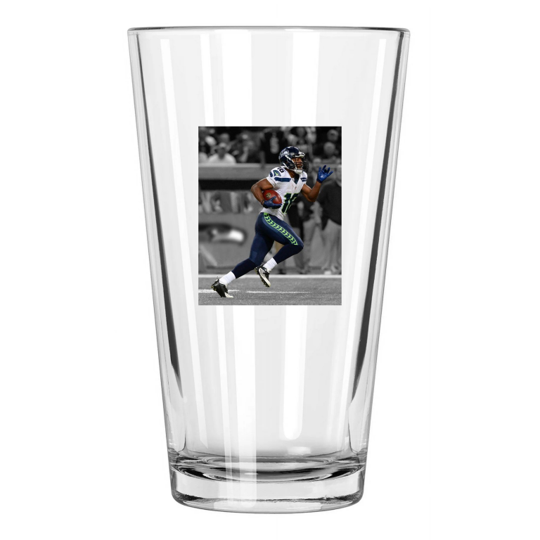 Seattle Seahawks Tyler Lockett Photo Spotlight Football Pint Beer Drinking Glass