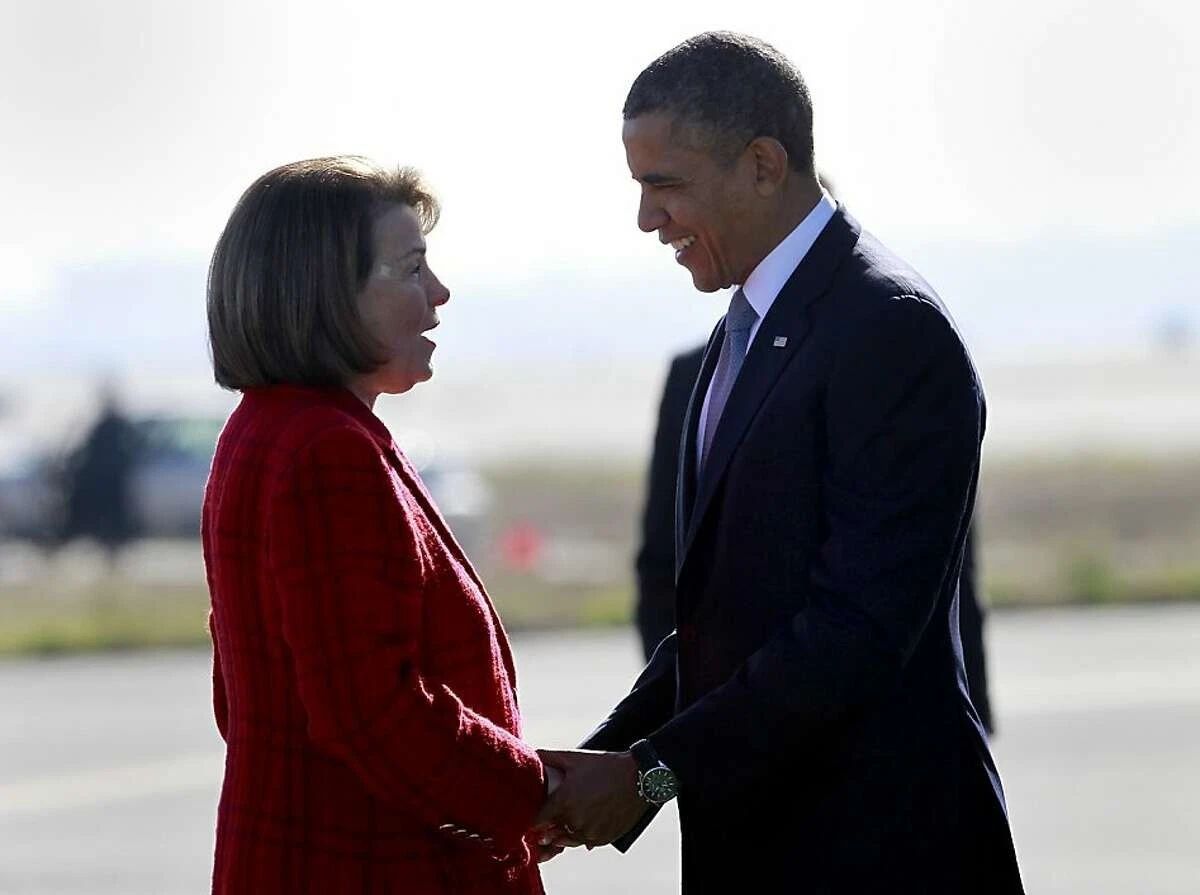 Senator Dianne Feinstein & President Barack Obama Poster Picture Photo