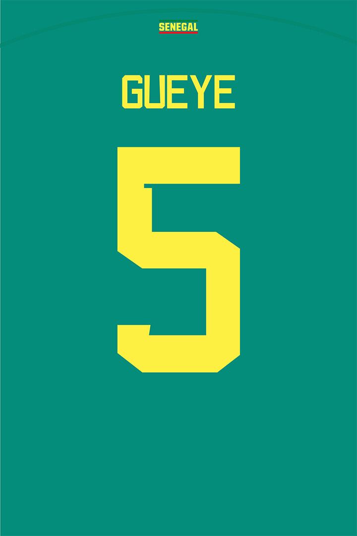 Senegal #5 Idrissa Gueye World Soccer Championship Jigsaw Puzzle