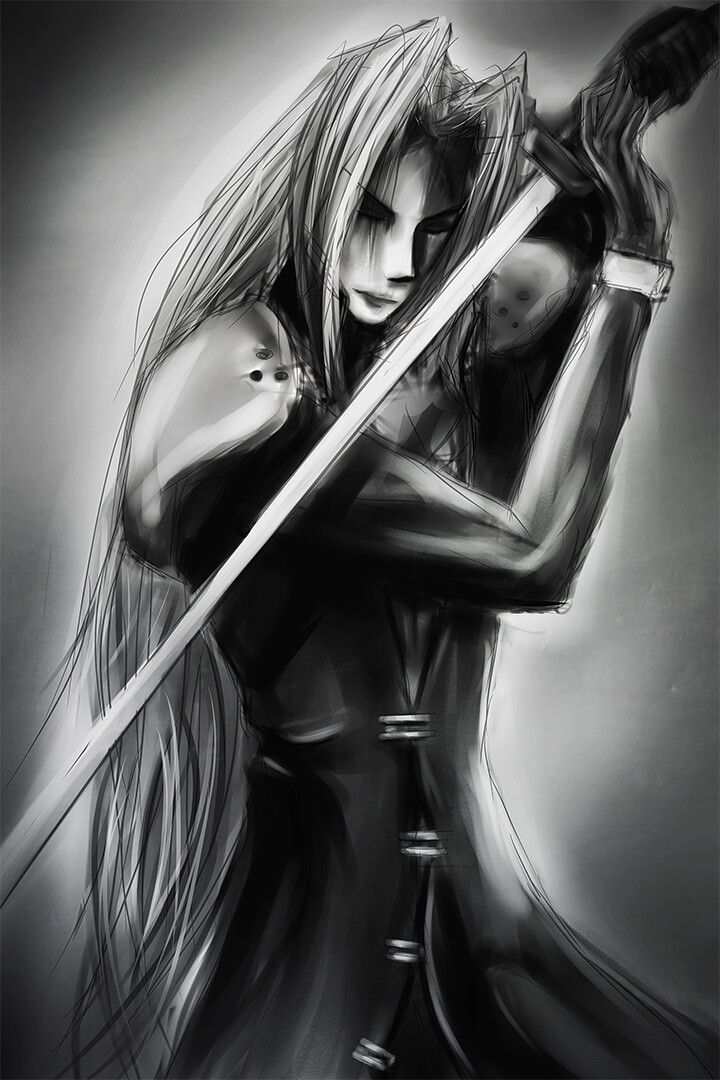 Sephiroth Final Fantasy Flames Video Game Hero Art Print Decor Jigsaw Puzzle