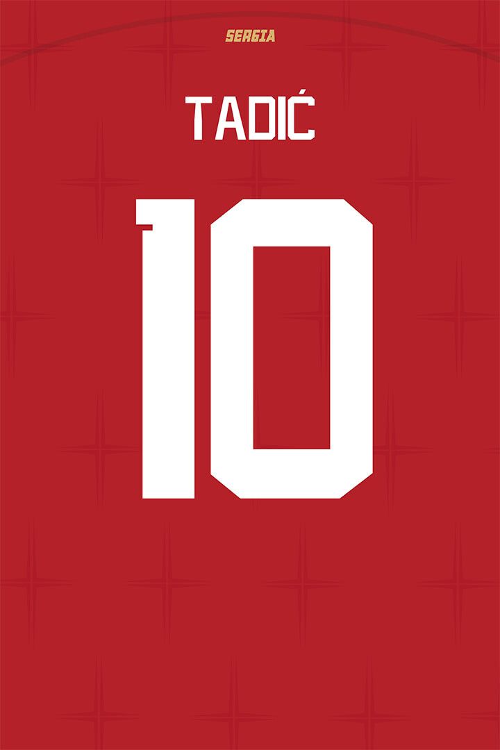Serbia #10 Dusan Tadic World Soccer Championship Jigsaw Puzzle
