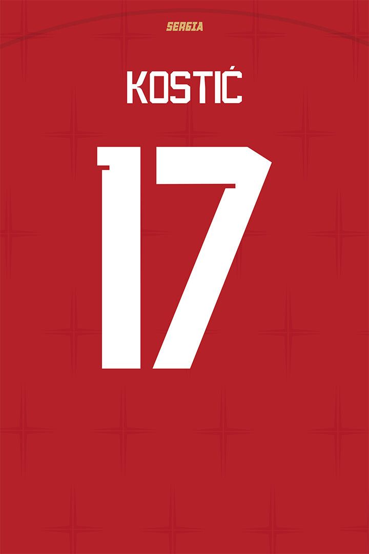 Serbia #17 Filip Kostic World Soccer Championship Jigsaw Puzzle