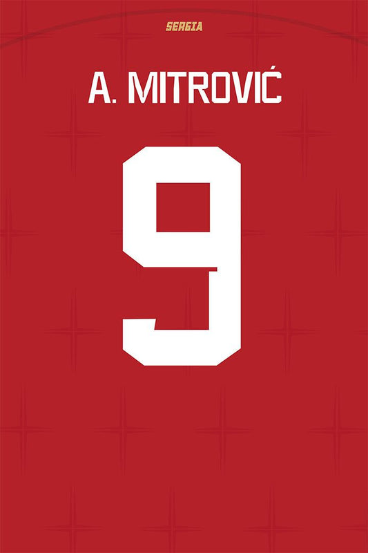 Serbia #9 Aleksandar Mitrovic World Soccer Championship Jigsaw Puzzle