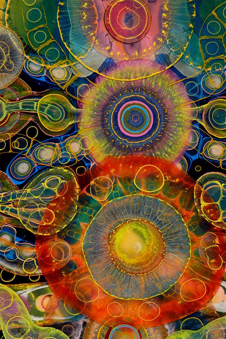 Seven Chakras Psychedelic Abstract Meditation Jigsaw Puzzle