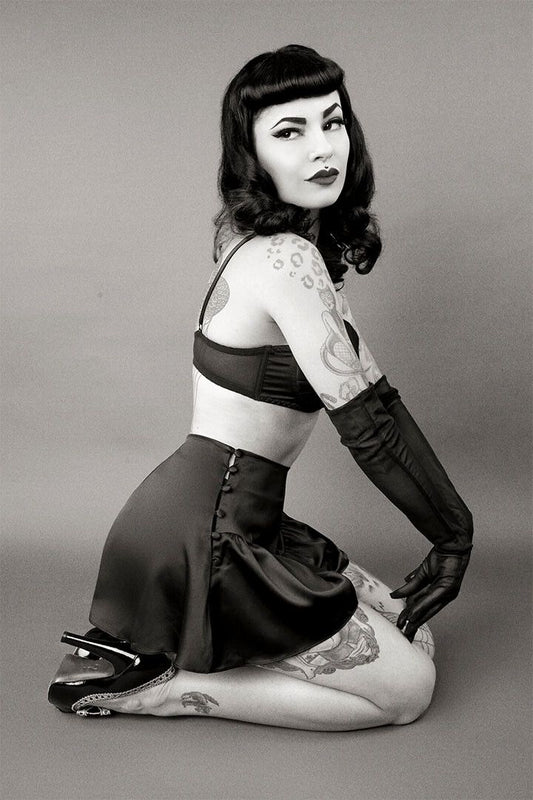 Sexy Female Model Bettie Page With Whip Print Jigsaw Puzzle