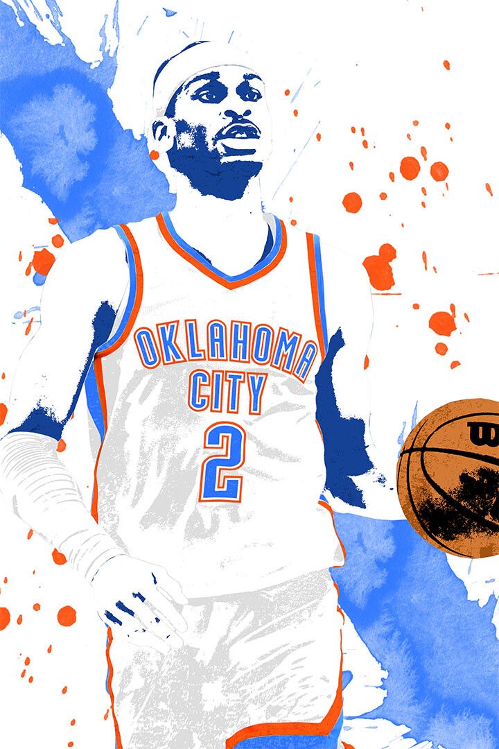 Shai Gilgeous Alexander Oklahoma City Thunder Basketball Jigsaw Puzzle