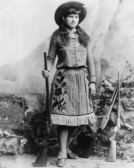 Sharp Shooter Annie Oakley Glossy Photo Old West Portrait Poster Vintage