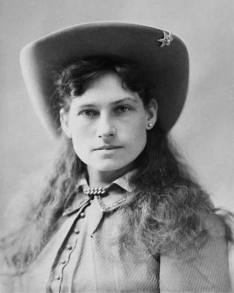 Sharp Shooter Annie Oakley Glossy Keychain Old West Portrait Vintage Print