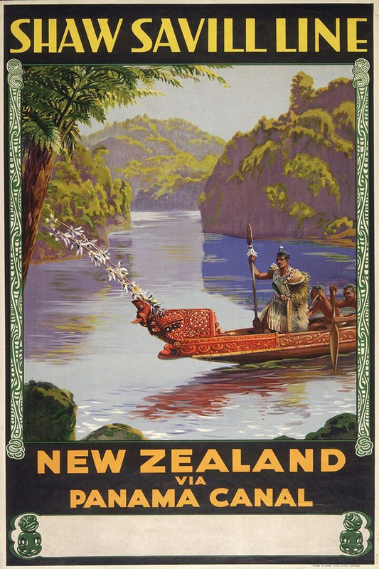 Shaw Savill Linenew Zealand Via Panama Canal 1930 Travel Jigsaw Puzzle