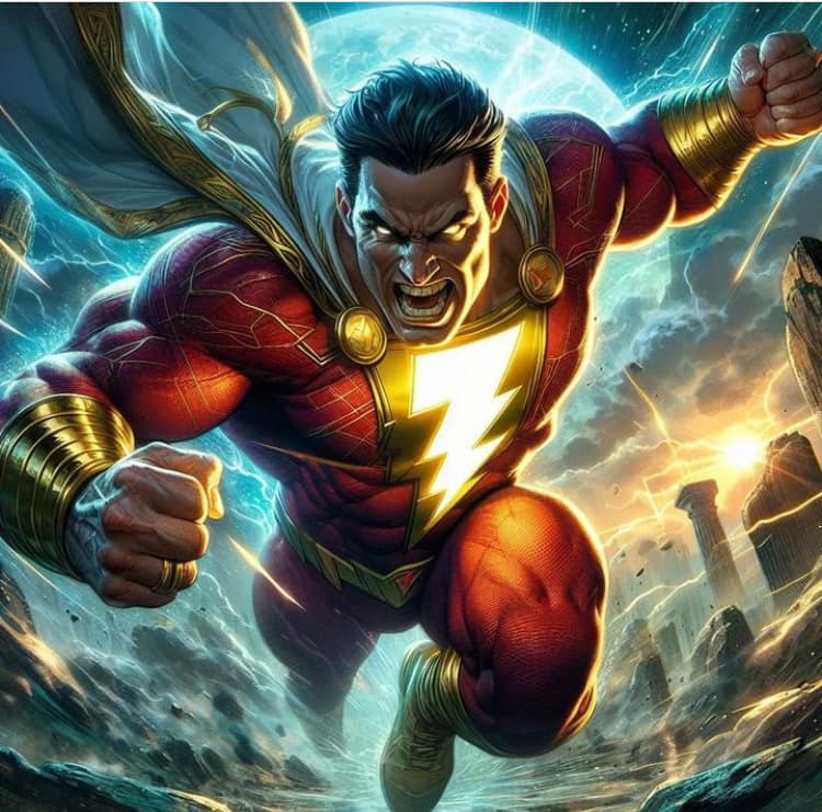 Shazam Action Pose (2) Print Poster