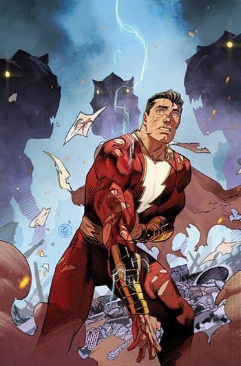 Shazam Comic Action Scene Print Poster