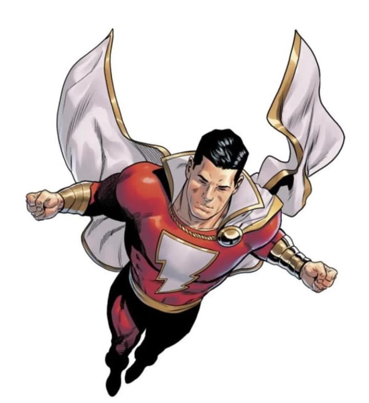 Shazam Flying Portrait Print Poster