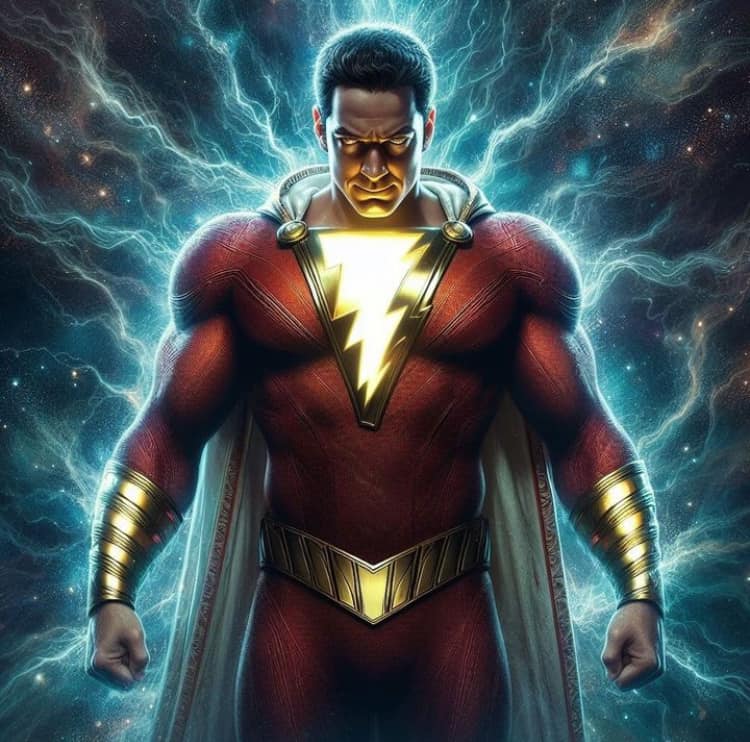 Shazam Superhero Portrait Print Poster