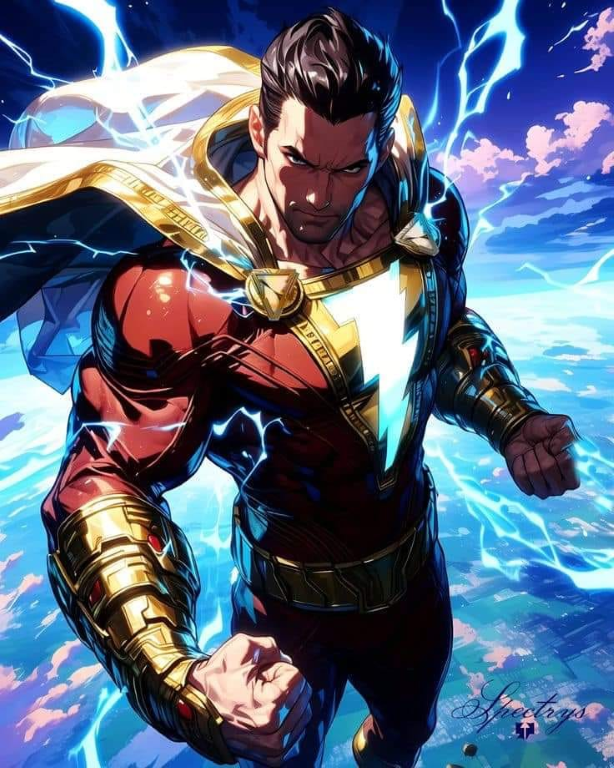 Shazam Lightning Cape 01 Jigsaw Puzzle
