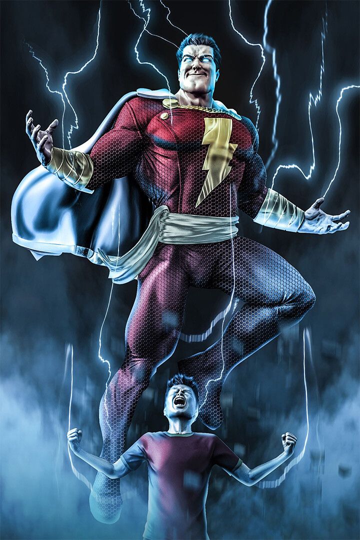 Shazam Transformation Comic Book Superhero Film Art Print Decor Jigsaw Puzzle