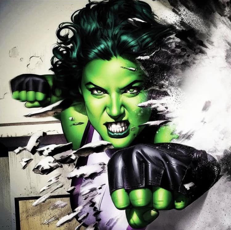 She Hulk Breaking Through Wall Jigsaw Puzzle
