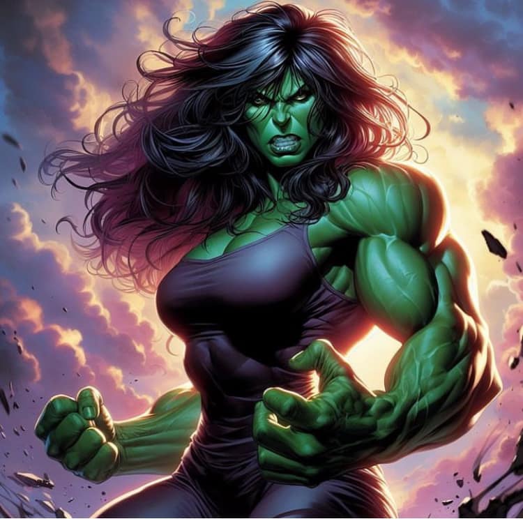 She Hulk Heroic Pose Jigsaw Puzzle