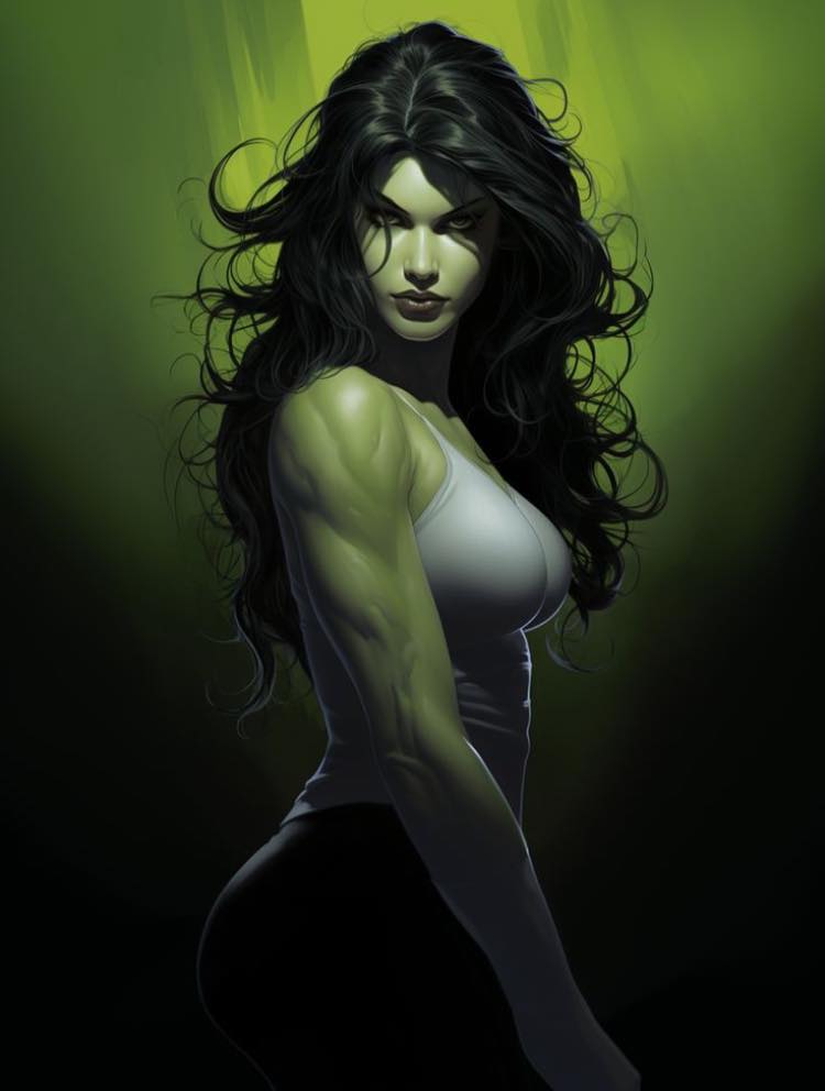 She Hulk Portrait Print Poster