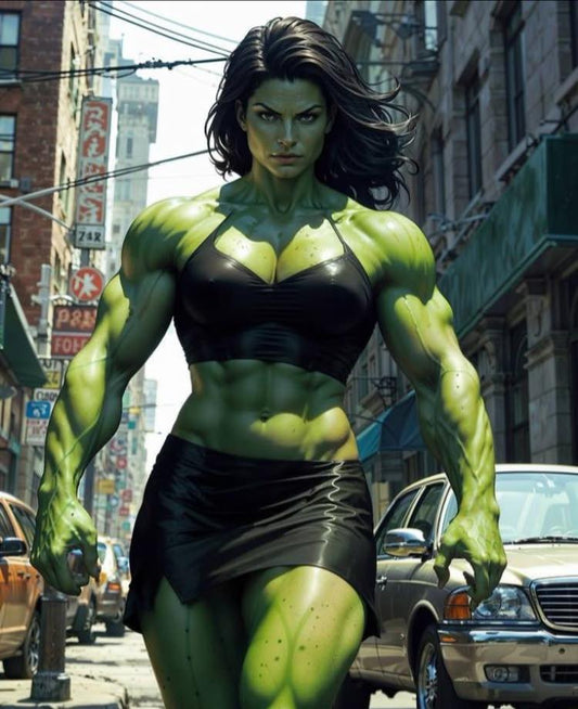 She Hulk Street Portrait Print Poster