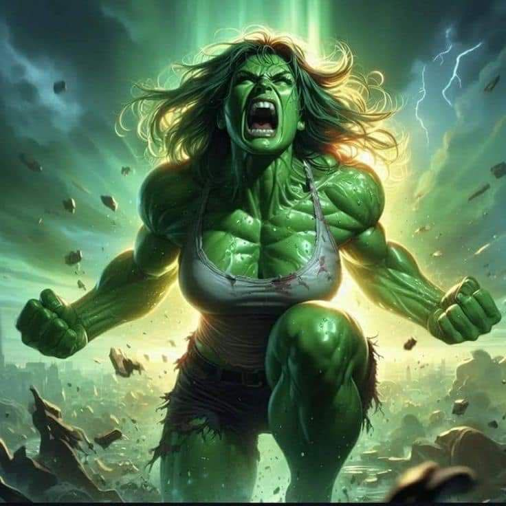 She Hulk Screaming 001 Jigsaw Puzzle