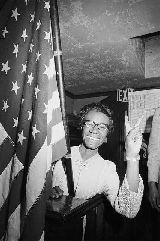 Shirley Chisholm Giving Victory Sign Jigsaw Puzzle