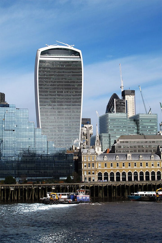 Shopping And Office Block On The Thames Print Jigsaw Puzzle