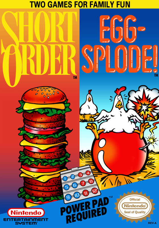 Short Order Eggsplode! (Usa) Nes Print Poster