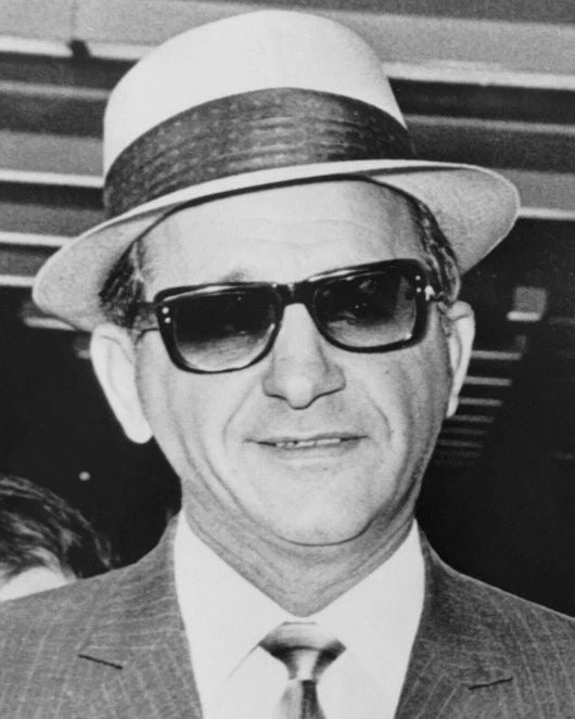 Sicilian Gangster, Mobster Sam Giancana Glossy Keychain Mob Print Mafia Keychain 3
