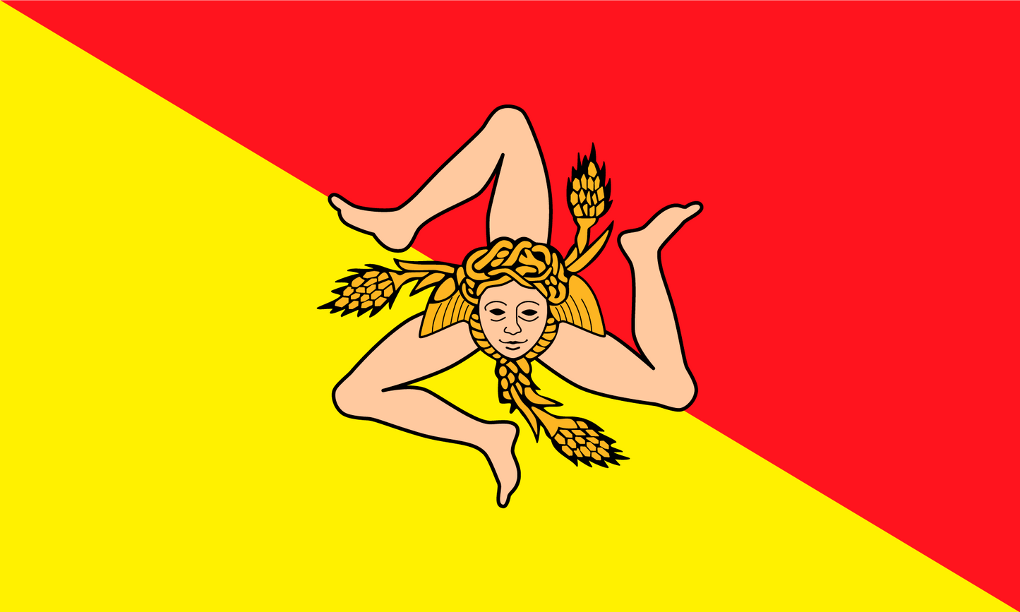 Sicily Flag Keychain