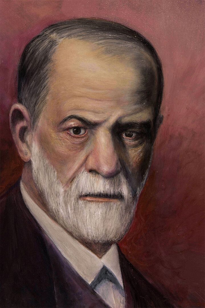Sigmund Freud Portrait Medicine Doctor Print Jigsaw Puzzle