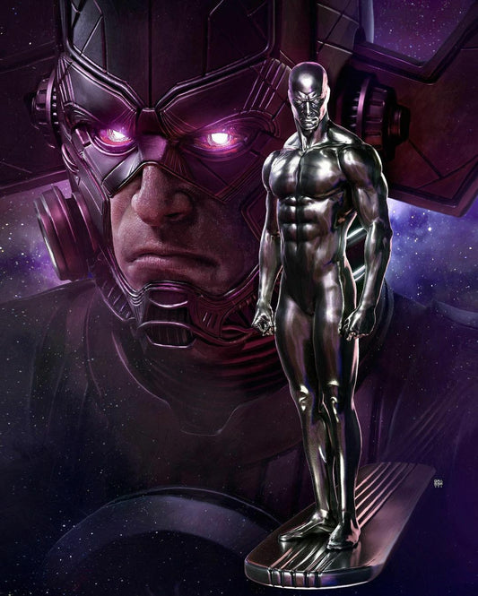Silver Surfer Art Featuring Galactus Print Poster
