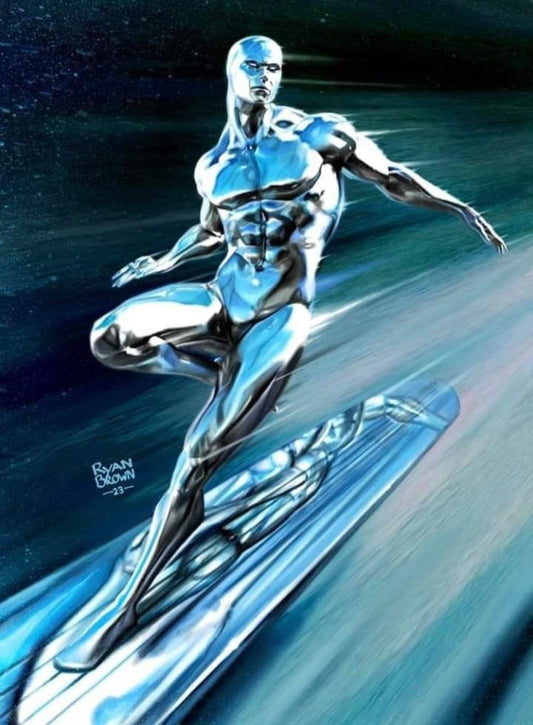 Silver Surfer Illustration Print Poster