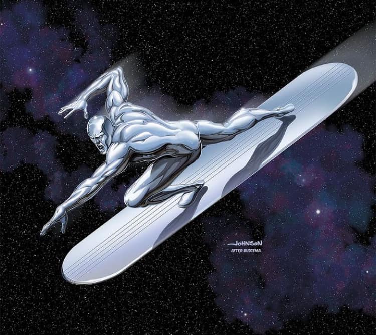 Silver Surfer Space Surfing Jigsaw Puzzle