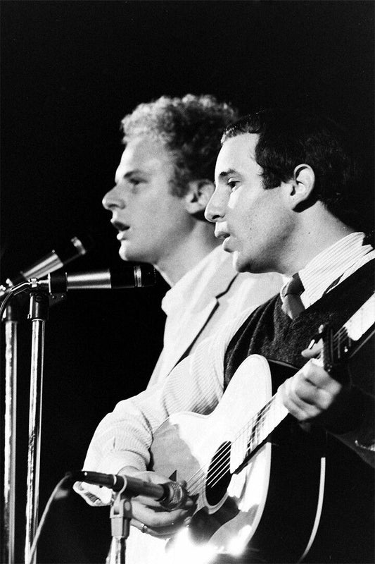 Simon And Garfunkel Holding Grammy Award Musicians Print Jigsaw Puzzle