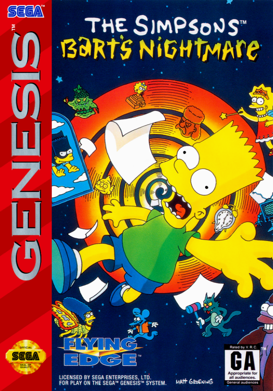 Simpsons, The Bart S Nightmare (Usa) Genesis Print Poster