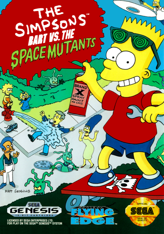 Simpsons, The Bart Vs. The Space Mutants (Usa) Genesis Print Poster