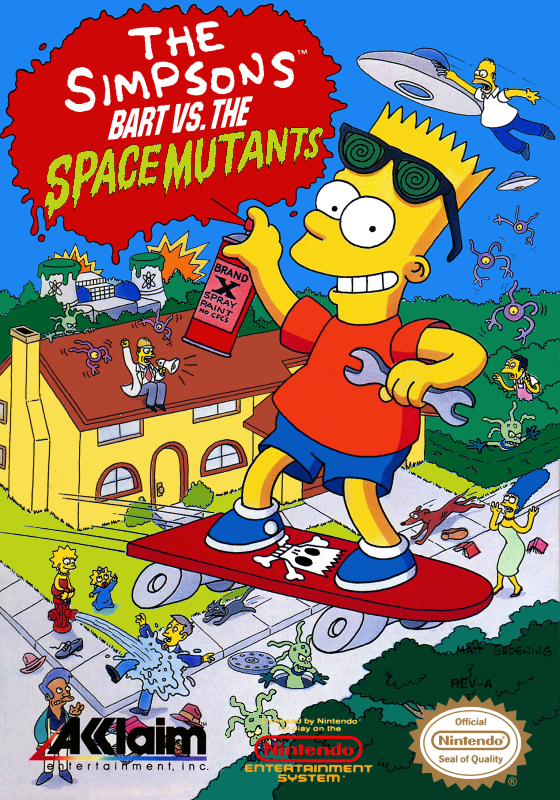 Simpsons, The Bart Vs. The Space Mutants (Usa) Nes Print Poster