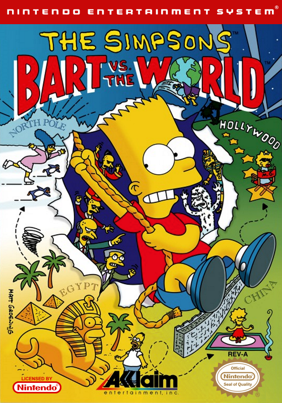 Simpsons, The Bart Vs. The World (Usa) Nes Print Poster