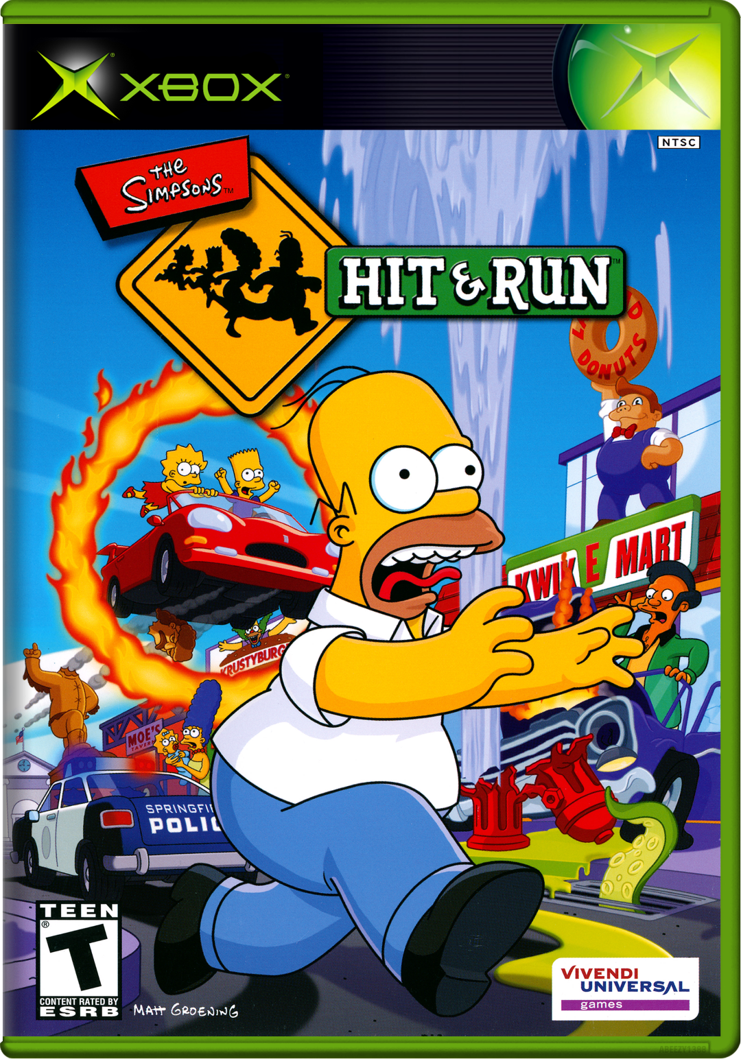 Simpsons, The Hit & Run (Usa, Japan) Xbox Print Poster