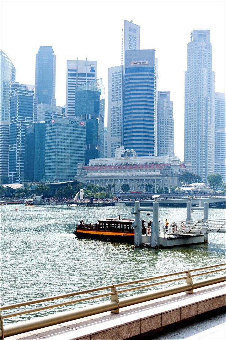 Singapore Skyline And Harbor City State Print Jigsaw Puzzle