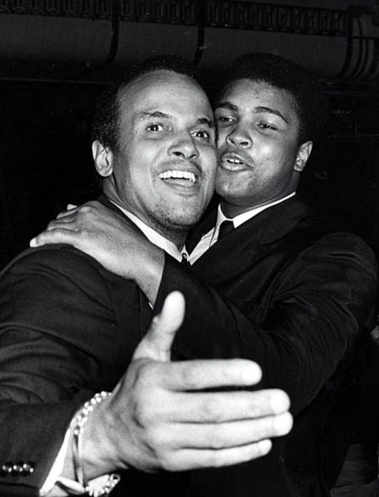 Singer & Actor Harry Belafonte & Mohammad Ali Picture Keychain Print
