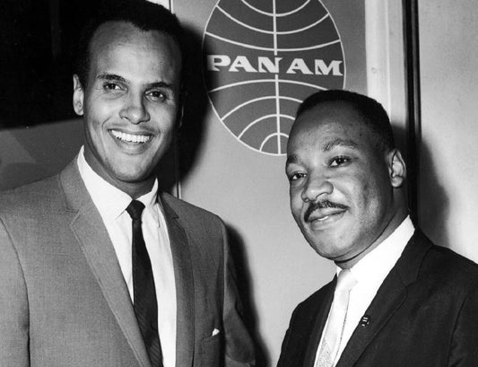 Singer Harry Belafonte & Martin Luther King Jr. Picture Keychain Print