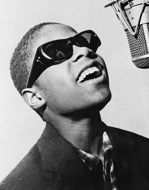 Singer Songwriter Stevie Wonder Glossy Photo Musical Print Poster
